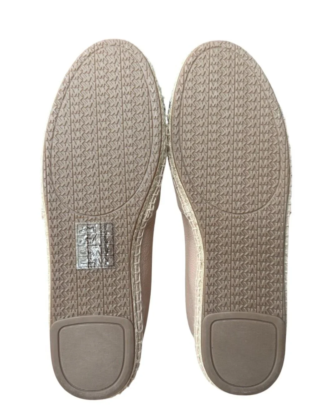 Michael Kors Kendrick Espadrille Slip On Shoes Size 8M Oyster Pink/Black Leather